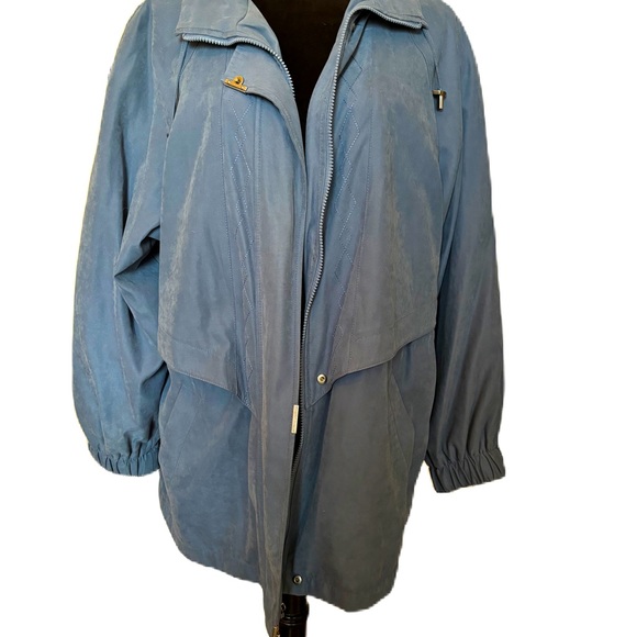 EUC Westbound Blue Rain Coat/Wind Breaker with Hood - Picture 1 of 5